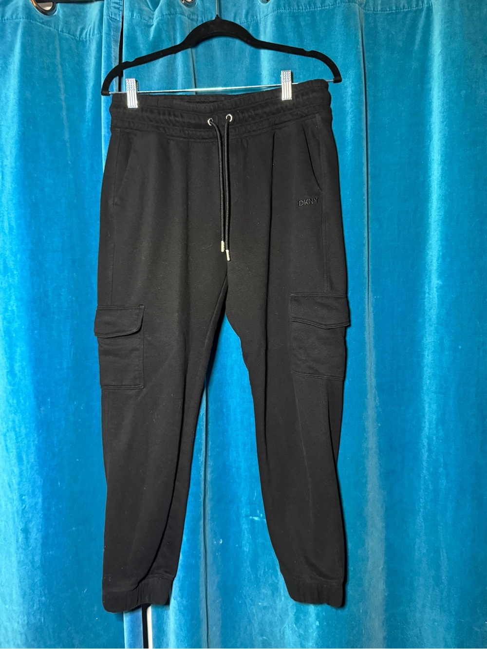 DKNY  Black Cargo Jogger Pants
